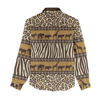 Animal Skin Mix African Pattern Women Casual Shirt