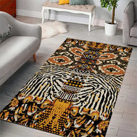 African Tribal Pattern With Wild Animal Skins Area Rug