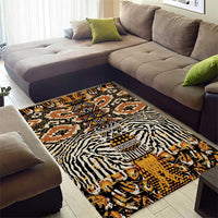 African Tribal Pattern With Wild Animal Skins Area Rug