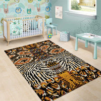 African Tribal Pattern With Wild Animal Skins Area Rug