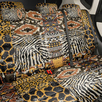 African Tribal Pattern With Wild Animal Skins Back Car Seat Cover