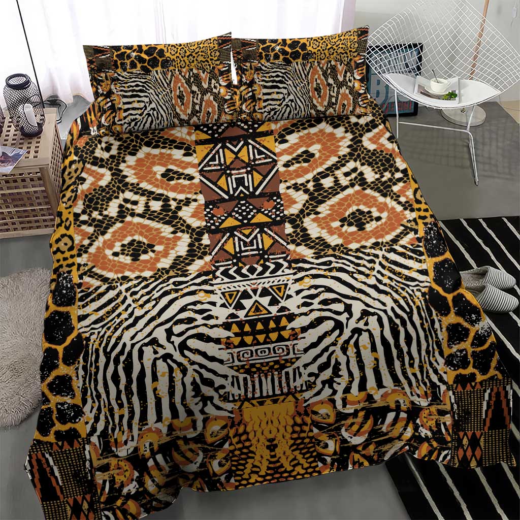 African Tribal Pattern With Wild Animal Skins Bedding Set
