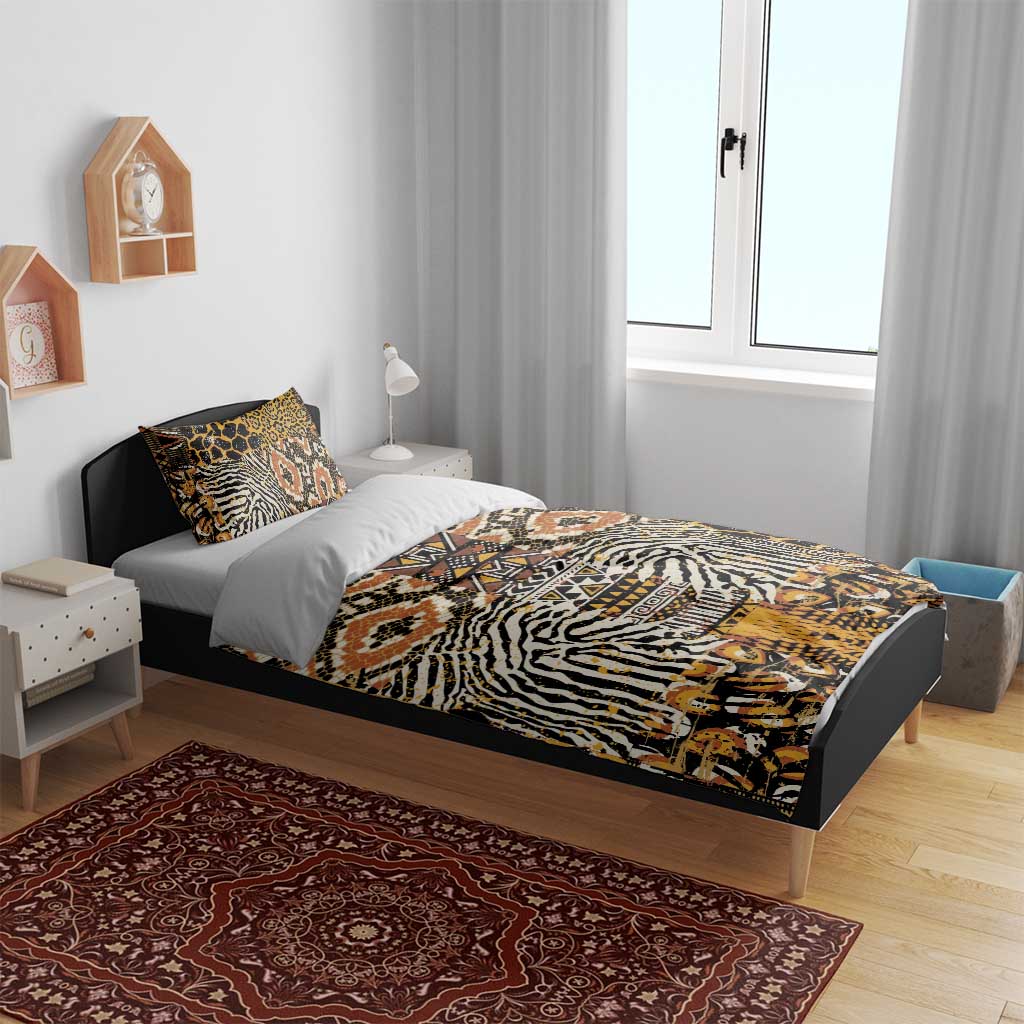 African Tribal Pattern With Wild Animal Skins Bedding Set