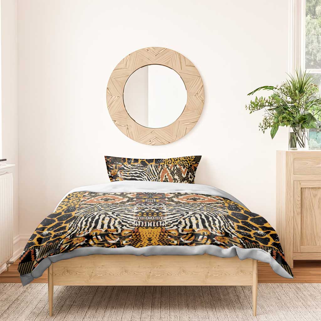 African Tribal Pattern With Wild Animal Skins Bedding Set