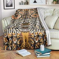 African Tribal Pattern With Wild Animal Skins Blanket