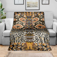 African Tribal Pattern With Wild Animal Skins Blanket