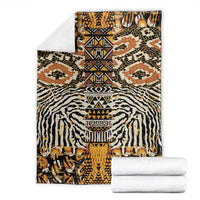 African Tribal Pattern With Wild Animal Skins Blanket