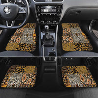 African Tribal Pattern With Wild Animal Skins Car Mats
