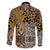 African Tribal Pattern With Wild Animal Skins Family Matching Summer Maxi Dress and Hawaiian Shirt