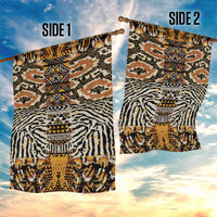 African Tribal Pattern With Wild Animal Skins Garden Flag