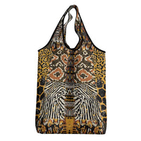 African Tribal Pattern With Wild Animal Skins Grocery Bag