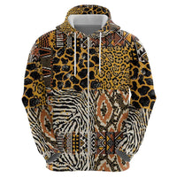 African Tribal Pattern With Wild Animal Skins Hoodie