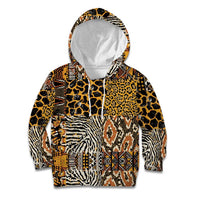 African Tribal Pattern With Wild Animal Skins Kid Hoodie