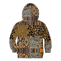 African Tribal Pattern With Wild Animal Skins Kid Hoodie