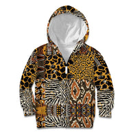 African Tribal Pattern With Wild Animal Skins Kid Hoodie