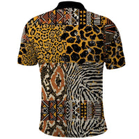 African Tribal Pattern With Wild Animal Skins Polo Shirt