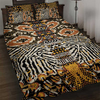 African Tribal Pattern With Wild Animal Skins Quilt Bed Set