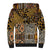African Tribal Pattern With Wild Animal Skins Sherpa Hoodie