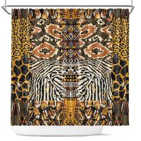 African Tribal Pattern With Wild Animal Skins Shower Curtain