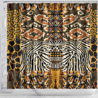 African Tribal Pattern With Wild Animal Skins Shower Curtain