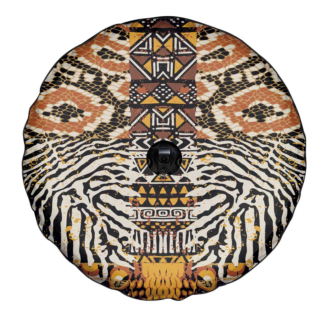 African Tribal Pattern With Wild Animal Skins Spare Tire Cover