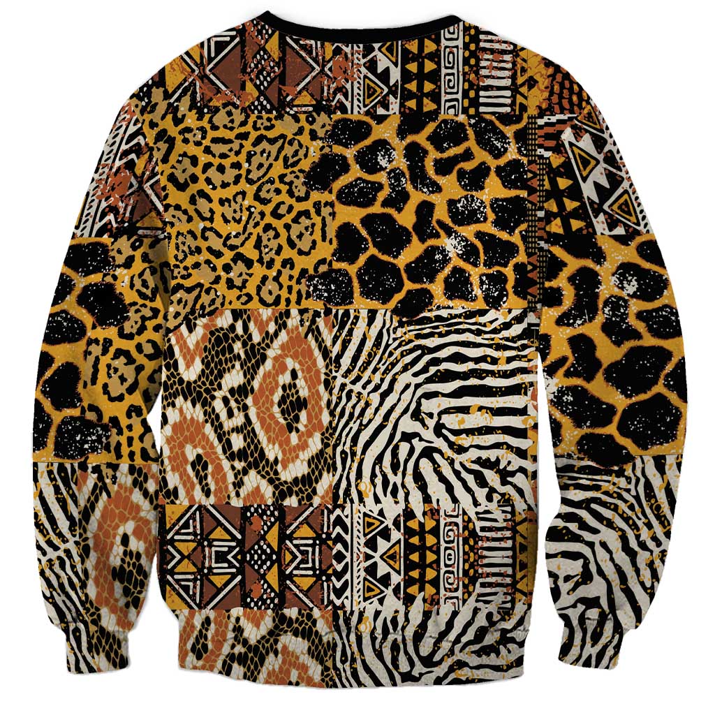 African Tribal Pattern With Wild Animal Skins Sweatshirt