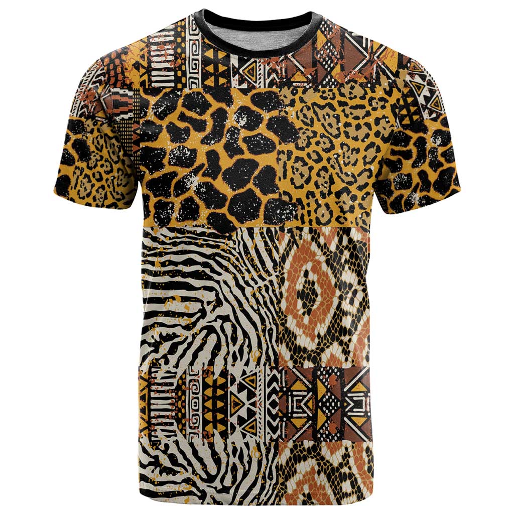 African Tribal Pattern With Wild Animal Skins T Shirt
