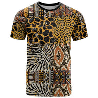 African Tribal Pattern With Wild Animal Skins T Shirt