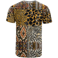 African Tribal Pattern With Wild Animal Skins T Shirt