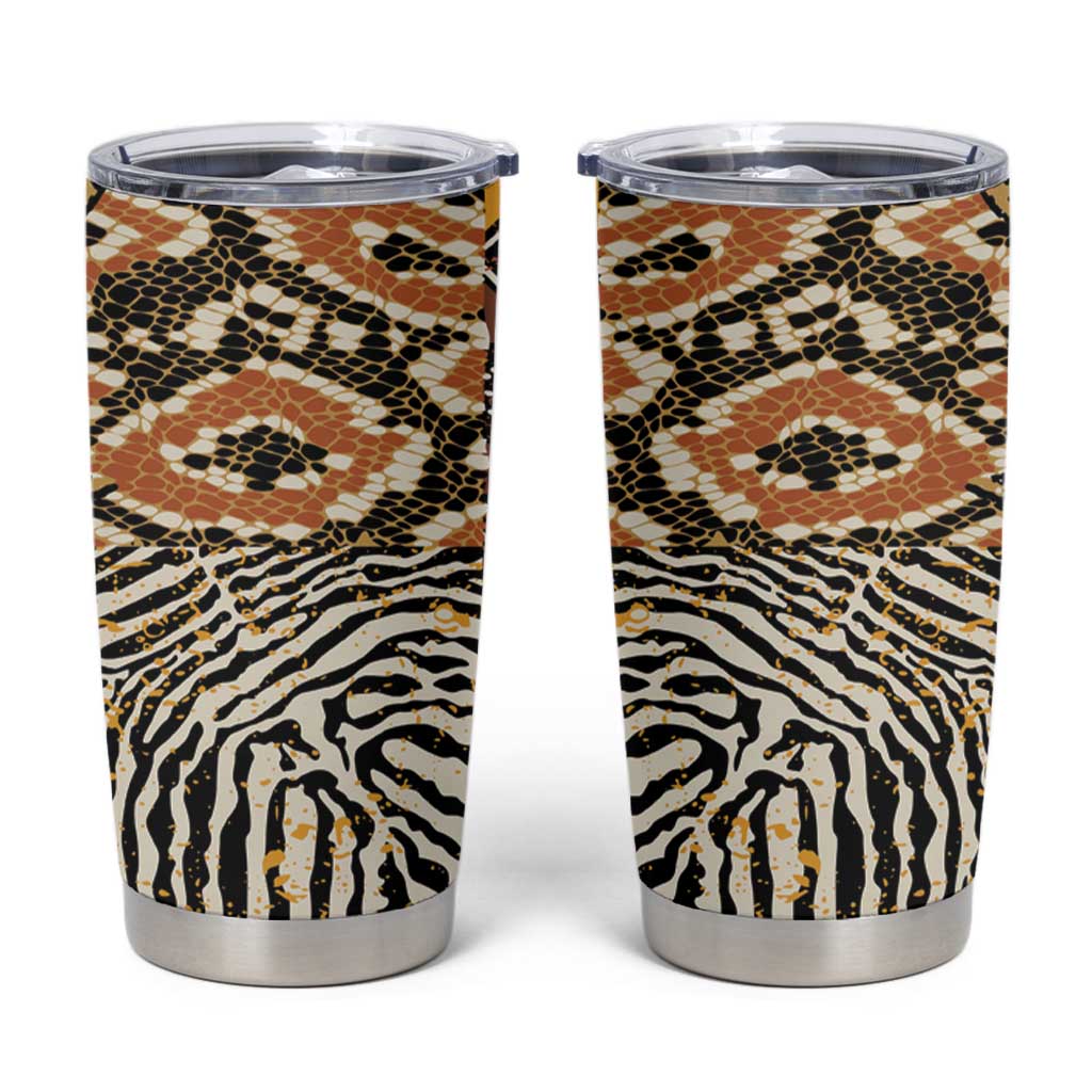 African Tribal Pattern With Wild Animal Skins Tumbler Cup