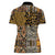 African Tribal Pattern With Wild Animal Skins Women Polo Shirt