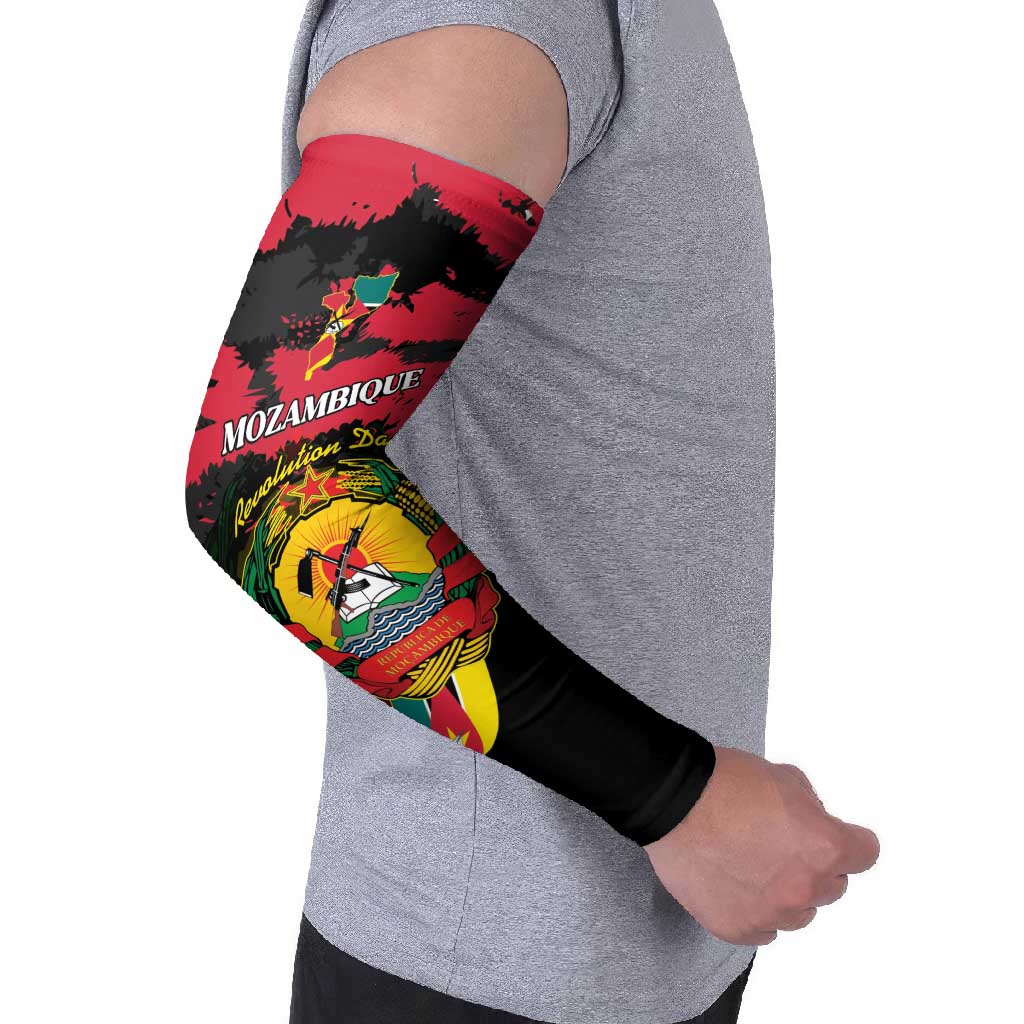 Personalized Mozambique Revolution Day Arm Sleeves Coat Of Arms FRELIMO - Wonder Print Shop