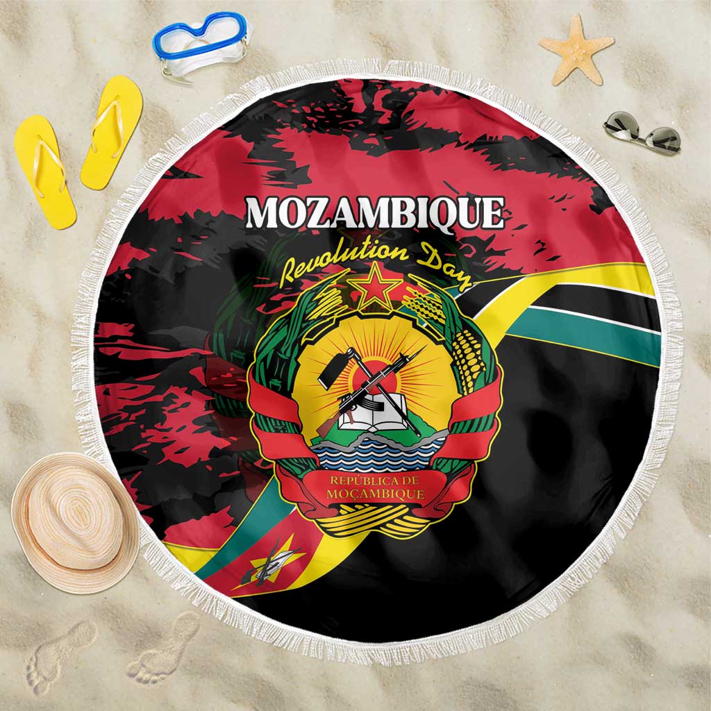 Mozambique Revolution Day Beach Blanket Coat Of Arms FRELIMO - Wonder Print Shop