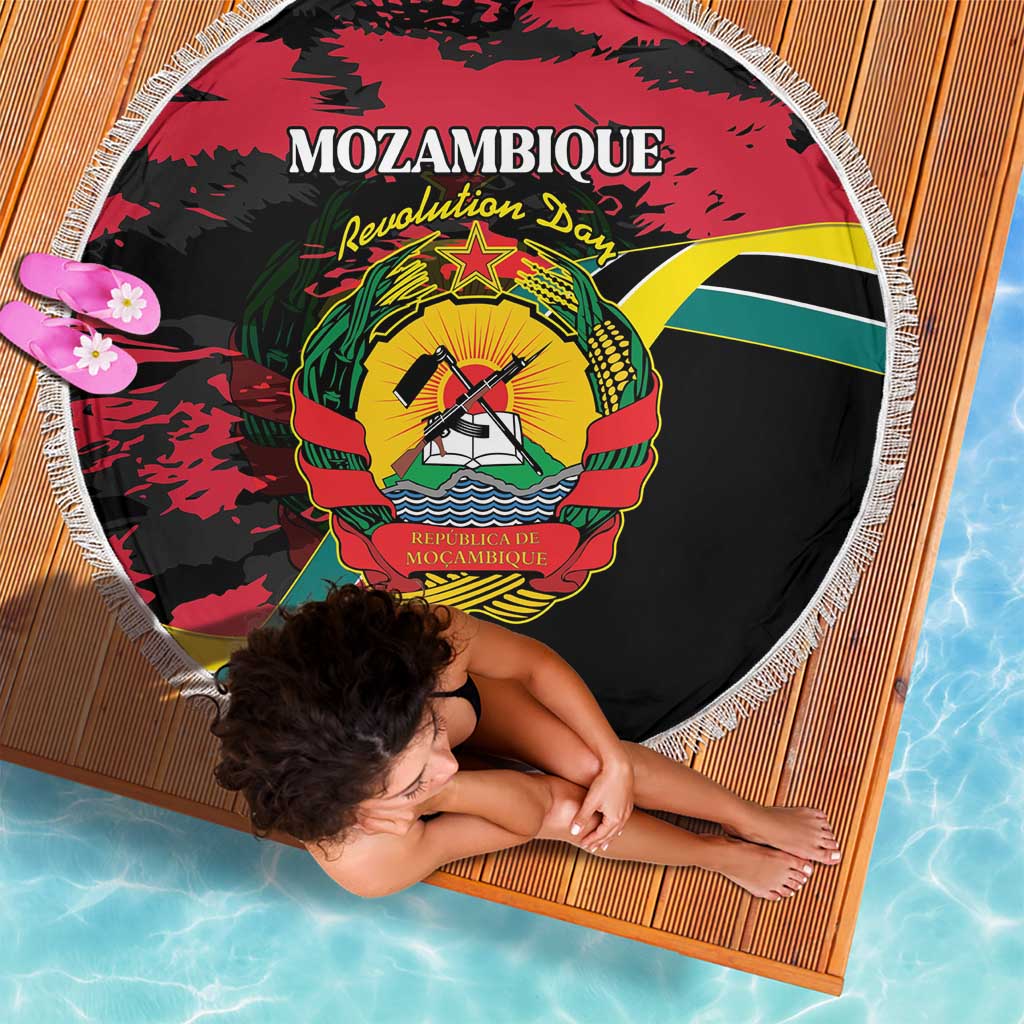 Mozambique Revolution Day Beach Blanket Coat Of Arms FRELIMO - Wonder Print Shop