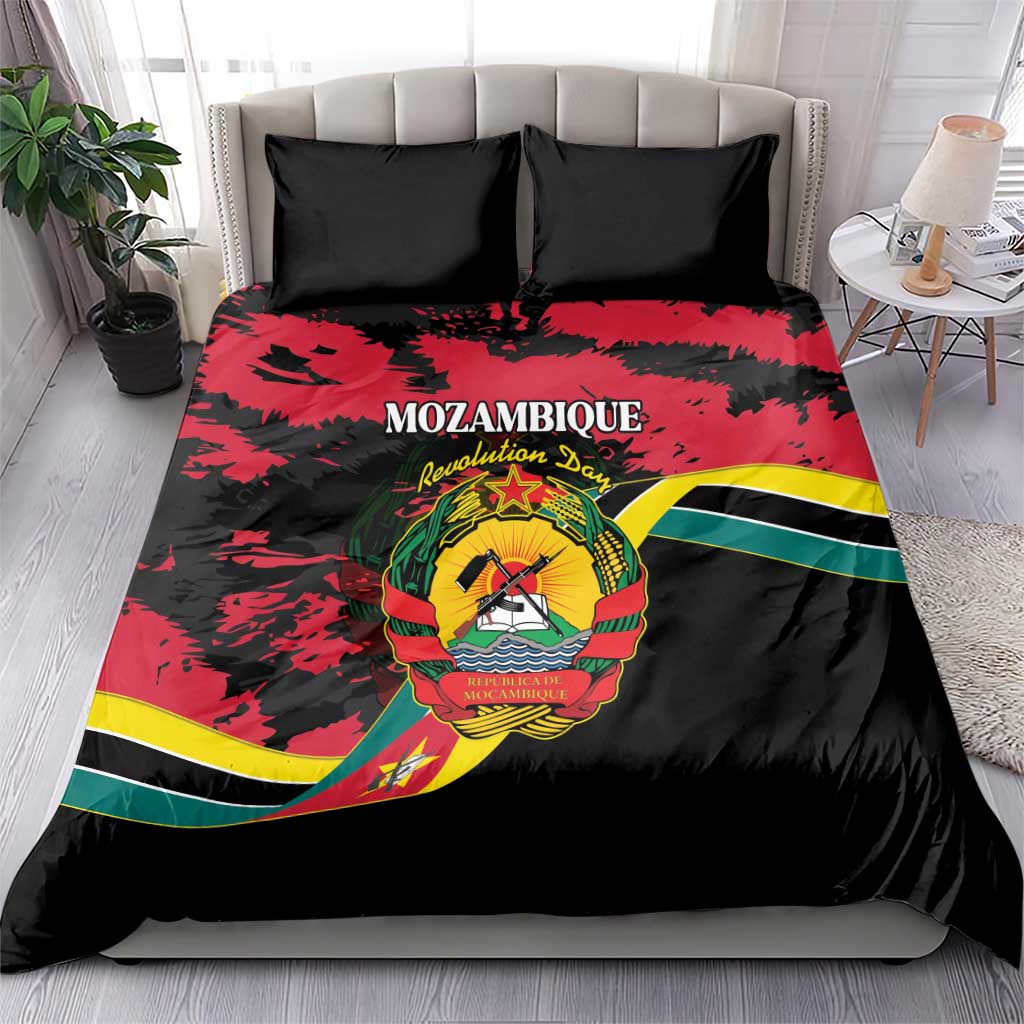 Mozambique Revolution Day Bedding Set Coat Of Arms FRELIMO - Wonder Print Shop