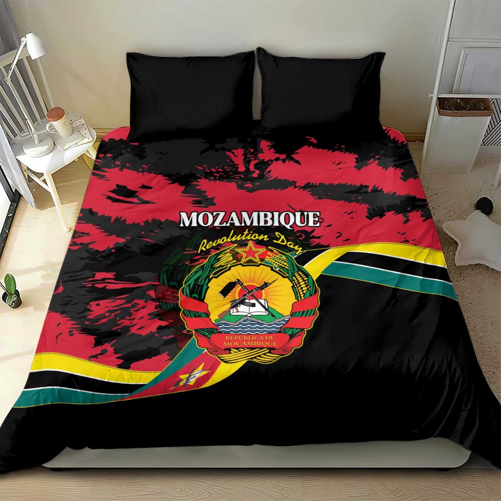 Mozambique Revolution Day Bedding Set Coat Of Arms FRELIMO - Wonder Print Shop