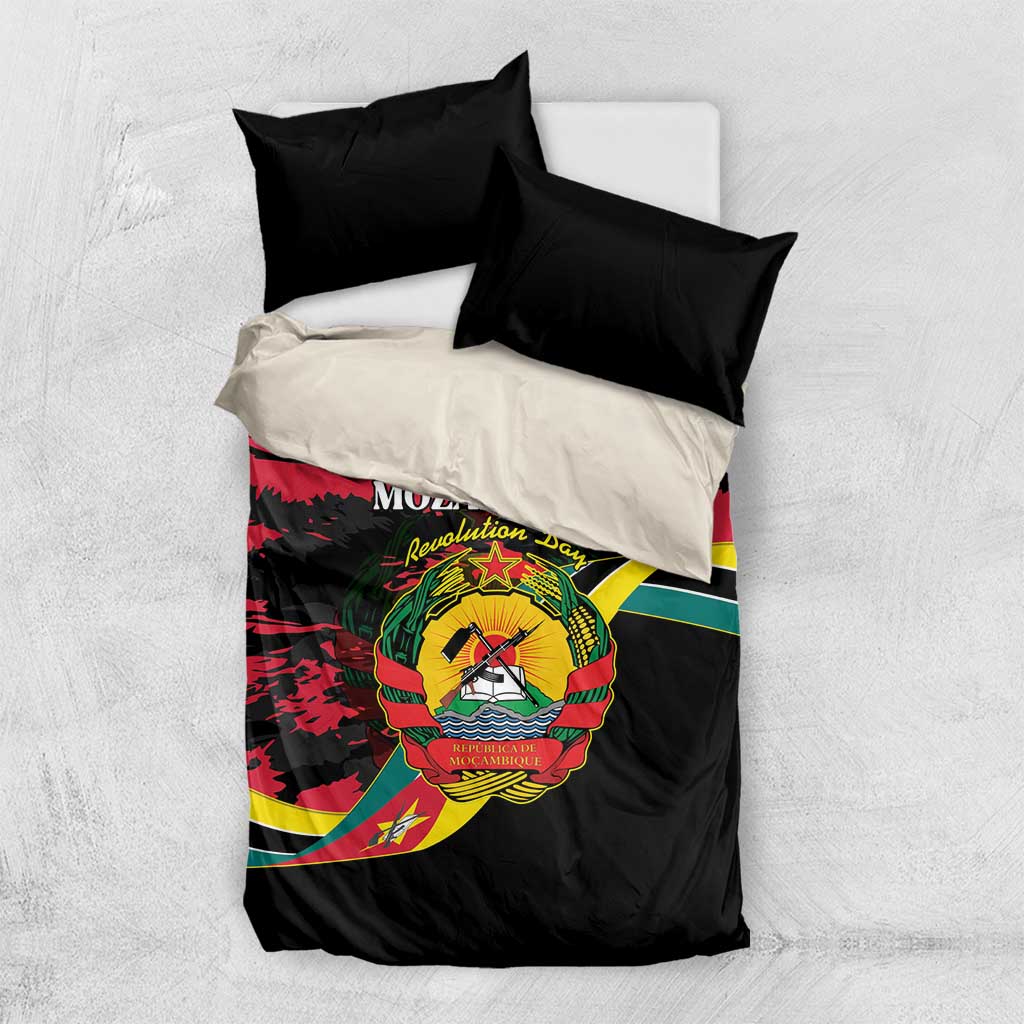 Mozambique Revolution Day Bedding Set Coat Of Arms FRELIMO - Wonder Print Shop
