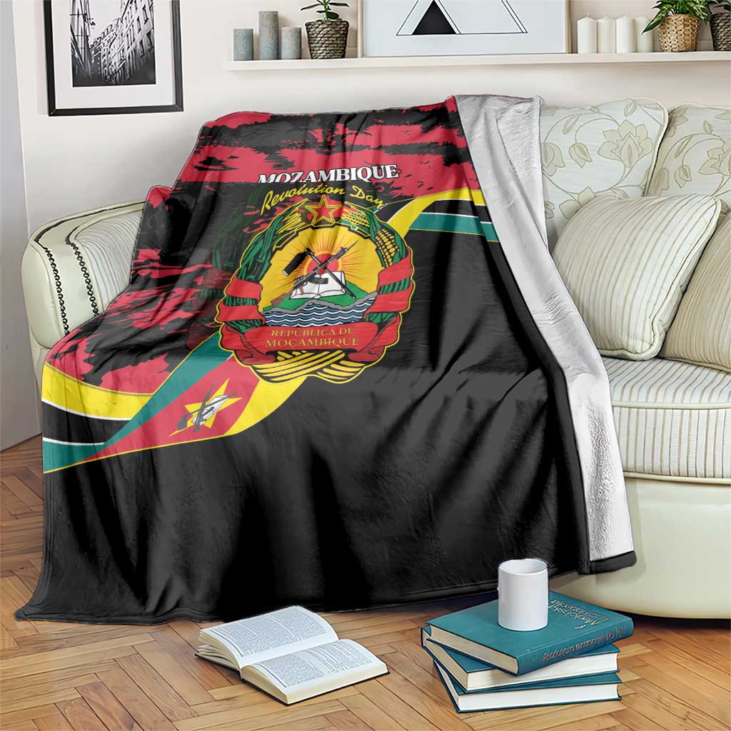Mozambique Revolution Day Blanket Coat Of Arms FRELIMO - Wonder Print Shop