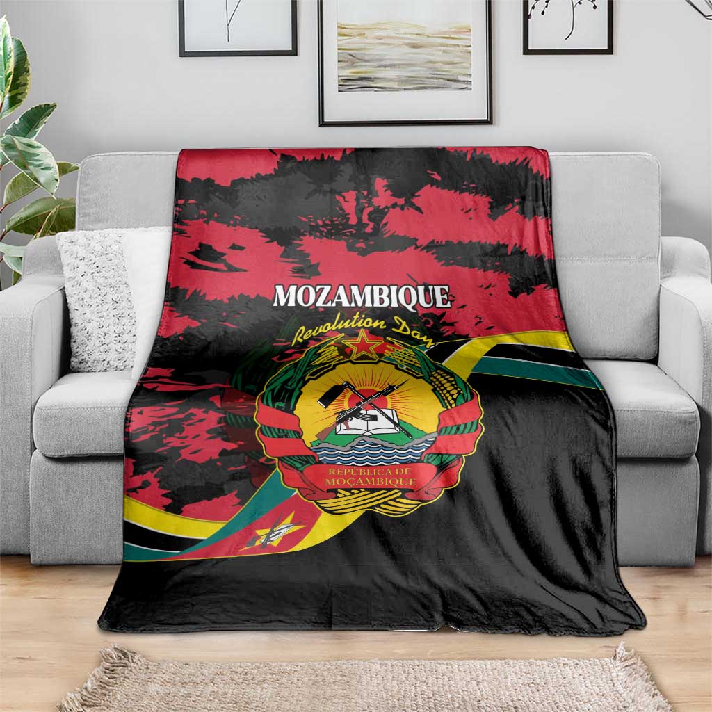 Mozambique Revolution Day Blanket Coat Of Arms FRELIMO - Wonder Print Shop