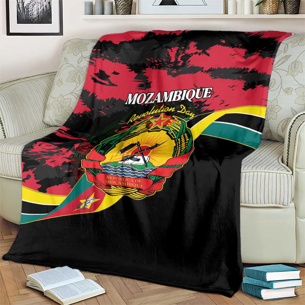 Mozambique Revolution Day Blanket Coat Of Arms FRELIMO - Wonder Print Shop