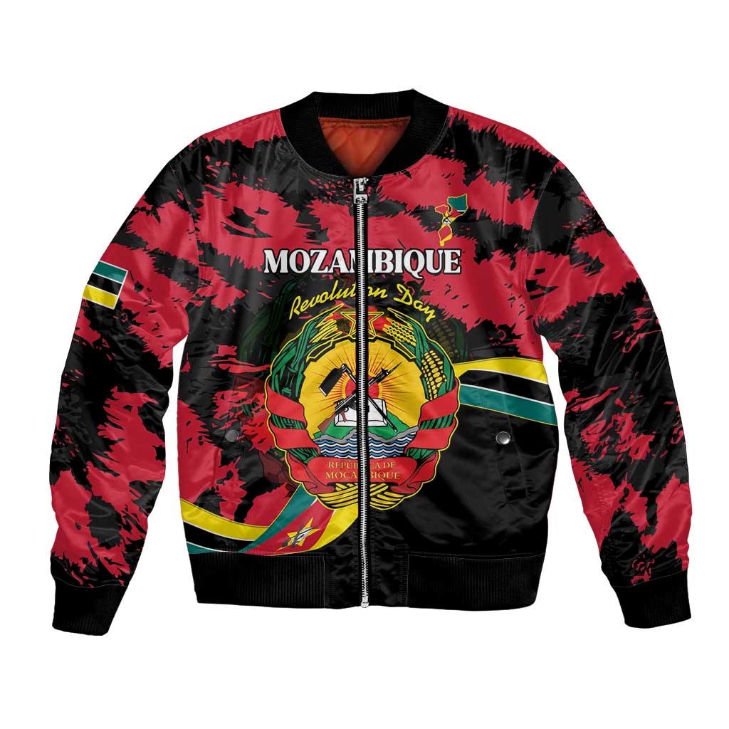 Personalized Mozambique Revolution Day Bomber Jacket Coat Of Arms FRELIMO - Wonder Print Shop