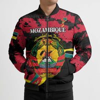 Personalized Mozambique Revolution Day Bomber Puffer Jacket Coat Of Arms FRELIMO - Wonder Print Shop