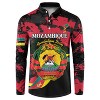 Personalized Mozambique Revolution Day Button Sweatshirt Coat Of Arms FRELIMO - Wonder Print Shop