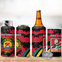 Personalized Mozambique Revolution Day 4 in 1 Can Cooler Tumbler Coat Of Arms FRELIMO - Wonder Print Shop