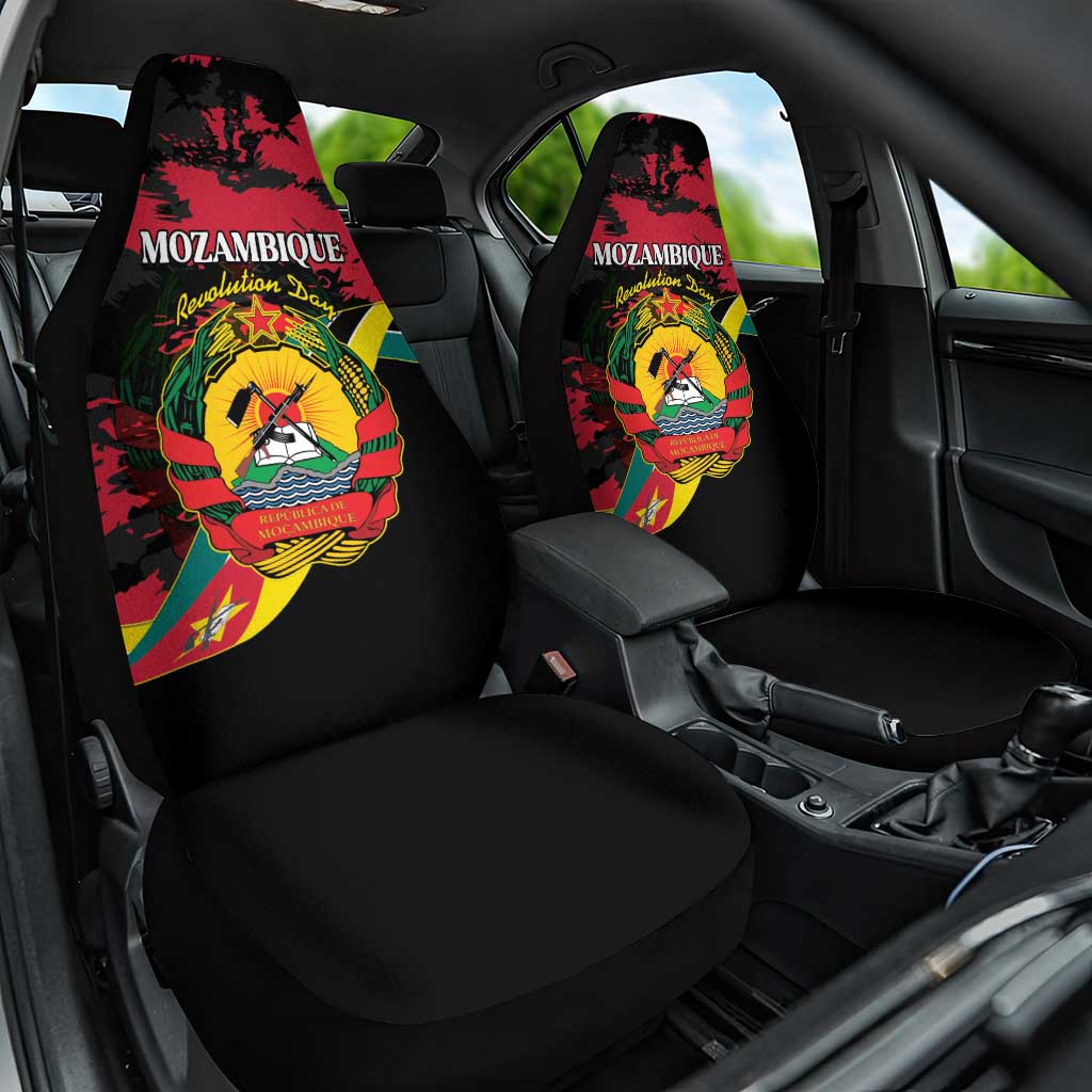Mozambique Revolution Day Car Seat Cover Coat Of Arms FRELIMO - Wonder Print Shop