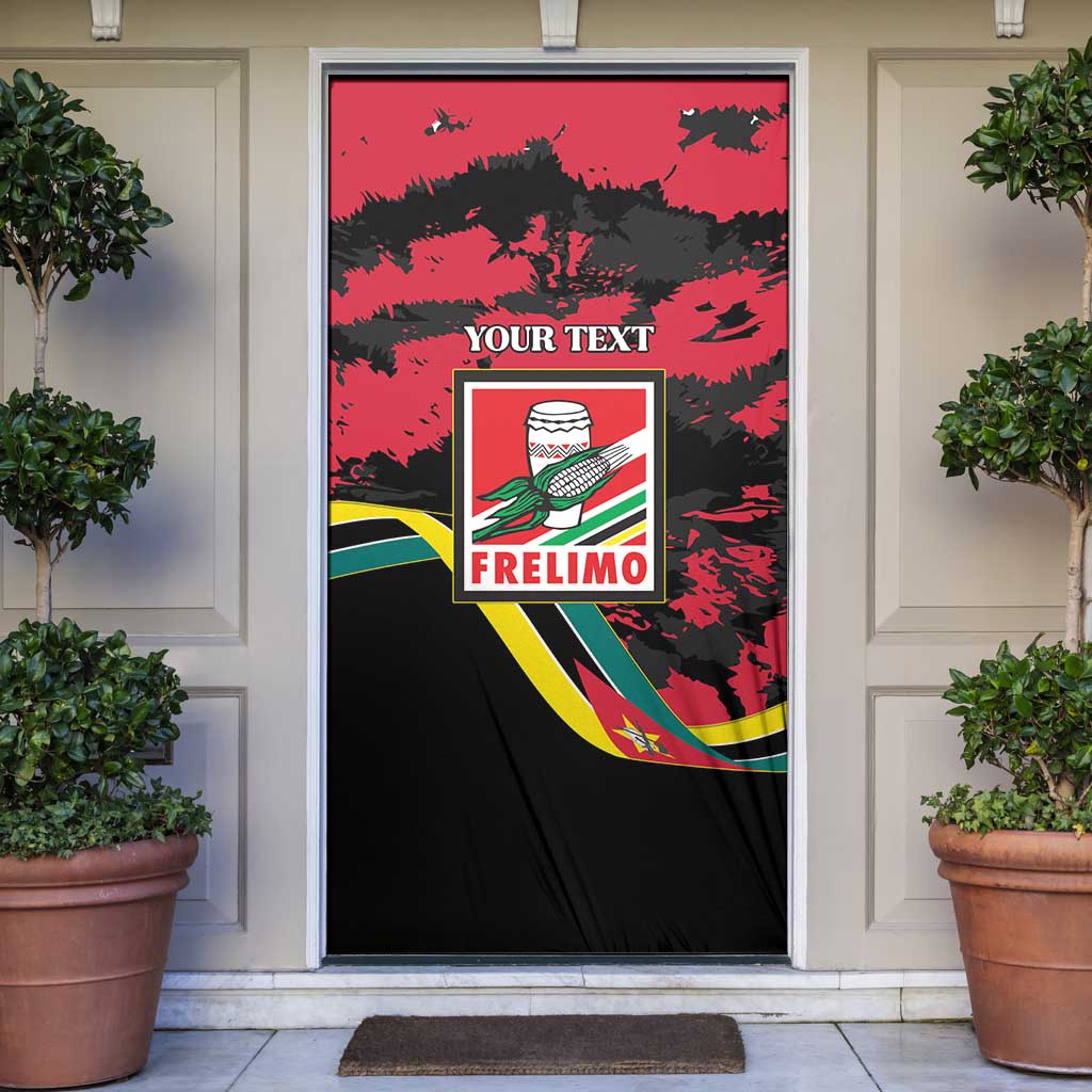 Personalized Mozambique Revolution Day Door Cover Coat Of Arms FRELIMO - Wonder Print Shop