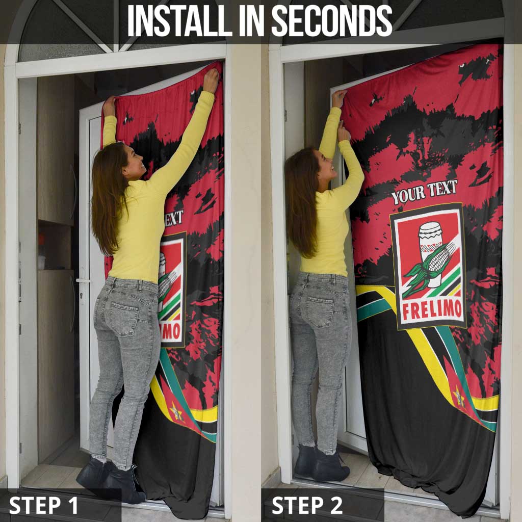 Personalized Mozambique Revolution Day Door Cover Coat Of Arms FRELIMO - Wonder Print Shop