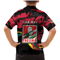 Personalized Mozambique Revolution Day Family Matching Mermaid Dress and Hawaiian Shirt Coat Of Arms FRELIMO - Wonder Print Shop