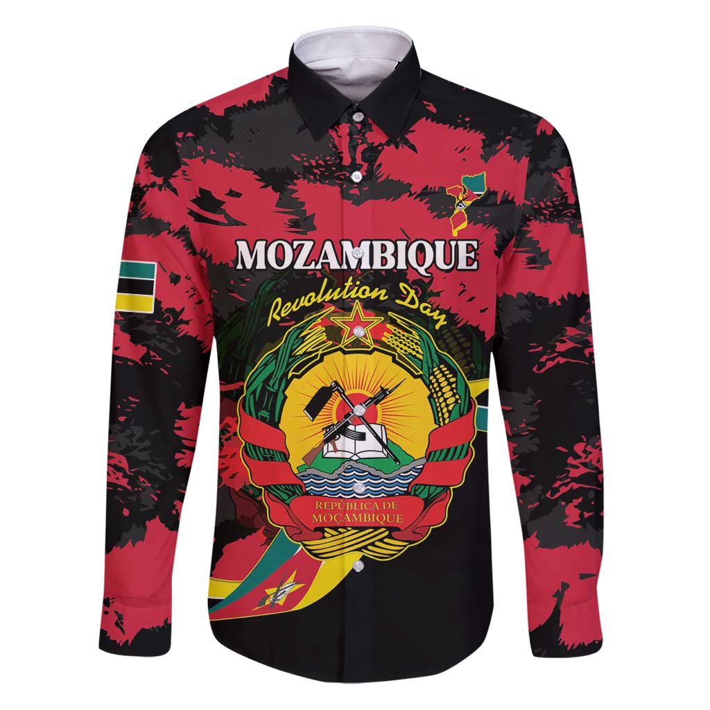 Personalized Mozambique Revolution Day Family Matching Puletasi and Hawaiian Shirt Coat Of Arms FRELIMO - Wonder Print Shop