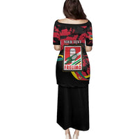Personalized Mozambique Revolution Day Family Matching Puletasi and Hawaiian Shirt Coat Of Arms FRELIMO - Wonder Print Shop